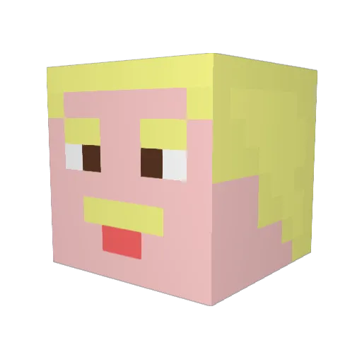NoCost Minecraft avatar head, 3D render