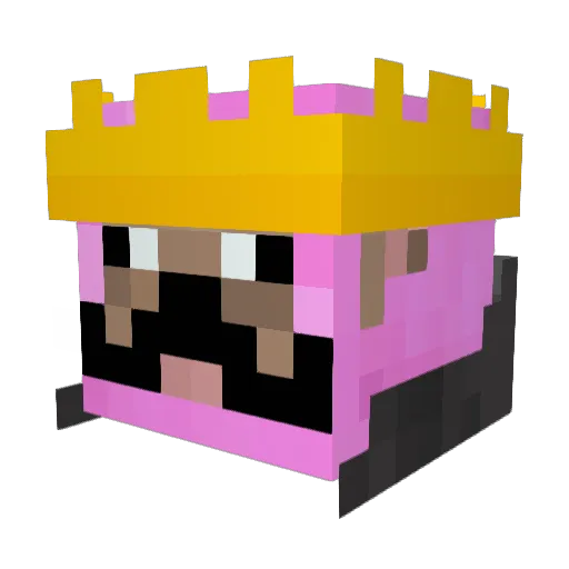 NoCrosty Minecraft avatar head, 3D render