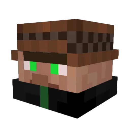 NoD0ge Minecraft avatar head, 3D render
