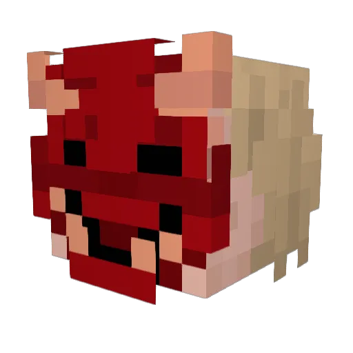 NoDeadAir Minecraft avatar head, 3D render