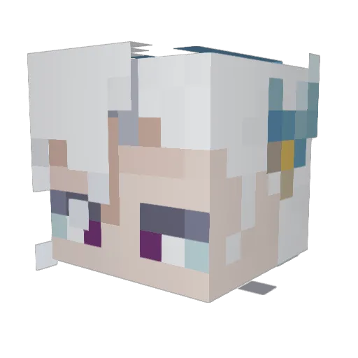 NoDiamonds Minecraft avatar head, 3D render