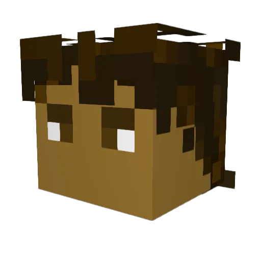 NoDohLeftBehind Minecraft avatar head, 3D render