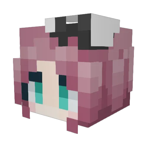 NoELle36 Minecraft avatar head, 3D render