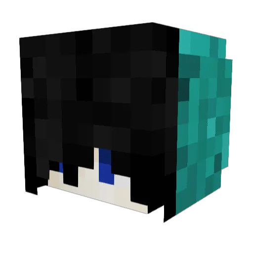 NoFear02 Minecraft avatar head, 3D render