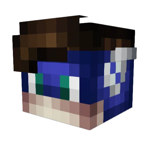NoFl3xZone Minecraft avatar head, 3D render
