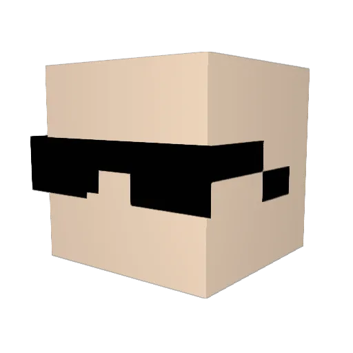 NoH_5 Minecraft avatar head, 3D render