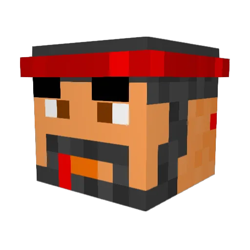 NoHaMoFu Minecraft avatar head, 3D render