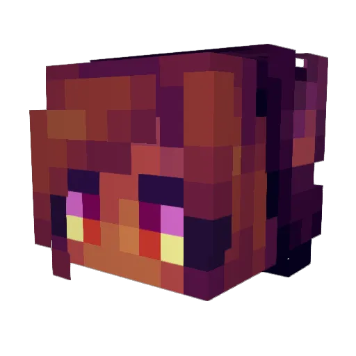 NoHackJustJitter Minecraft avatar head, 3D render