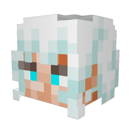 NoHackJustMe Minecraft avatar head, 3D render