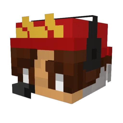 NoHacksJustIan Minecraft avatar head, 3D render