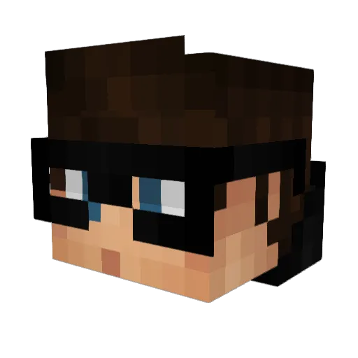 NoHacksJustOugo Minecraft avatar head, 3D render