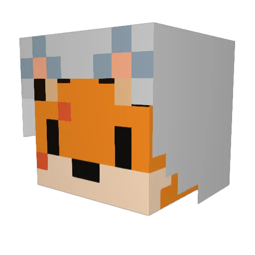 NoHaxJD Minecraft avatar head, 3D render