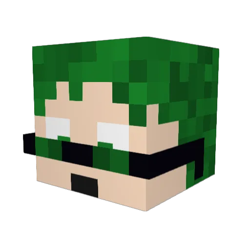 NoHaxJustAverage Minecraft avatar head, 3D render