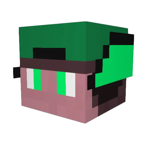 NoHaxJustFancy Minecraft avatar head, 3D render