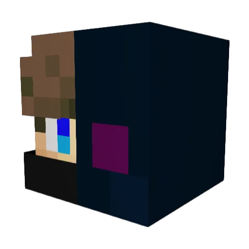 NoHaxJustHackin Minecraft avatar head, 3D render