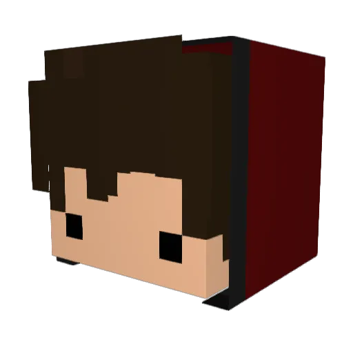 NoHaxJustKat Minecraft avatar head, 3D render