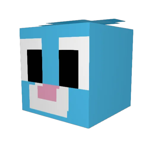 NoHaxJustLaba Minecraft avatar head, 3D render