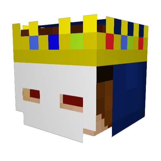 NoHaxJustTomy Minecraft avatar head, 3D render