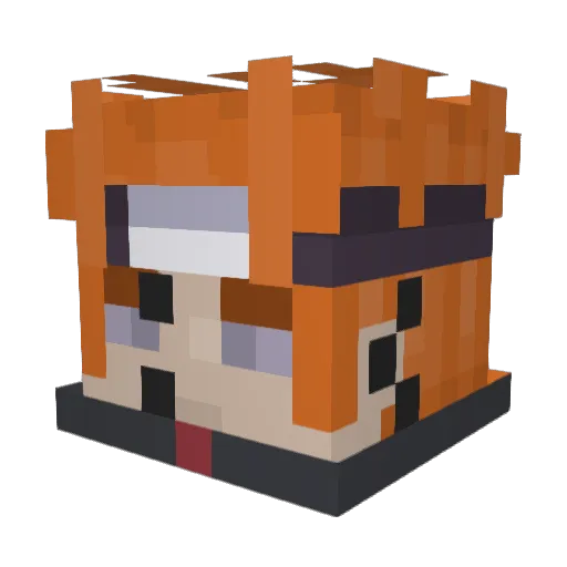NoIPanMarek Minecraft avatar head, 3D render