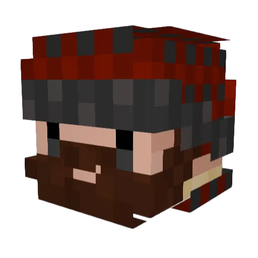 NoKarasek Minecraft avatar head, 3D render
