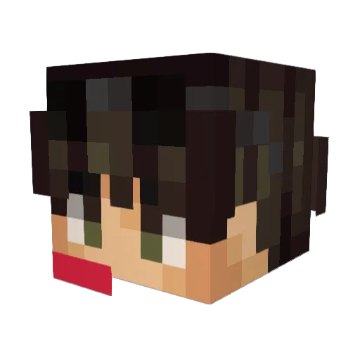 NoLatency Minecraft avatar head, 3D render