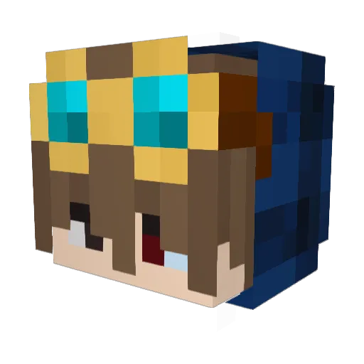 NoLightFM Minecraft avatar head, 3D render