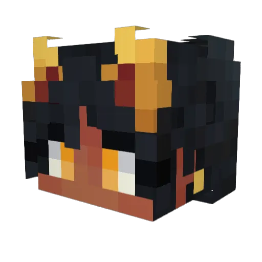 NoMadDevil Minecraft avatar head, 3D render