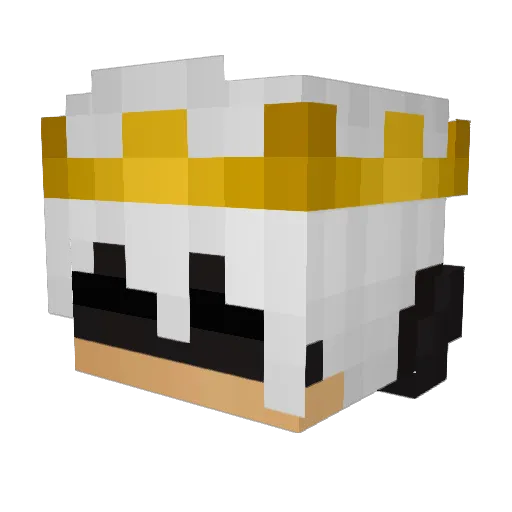 NoManCraft Minecraft avatar head, 3D render