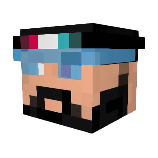 NoMax200 Minecraft avatar head, 3D render