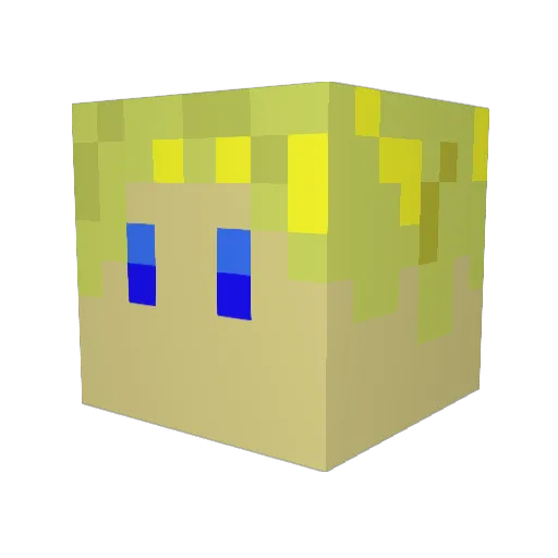 NoMention Minecraft avatar head, 3D render