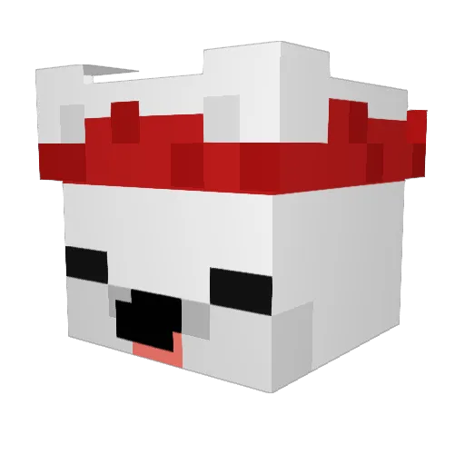 NoMercyHpo Minecraft avatar head, 3D render