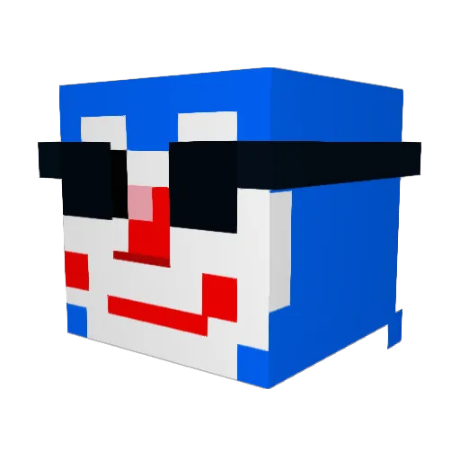 NoMercyKJKK Minecraft avatar head, 3D render