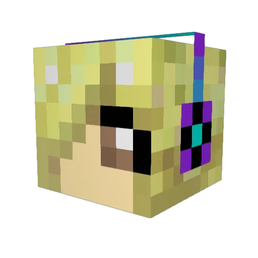 NoMerssi Minecraft avatar head, 3D render