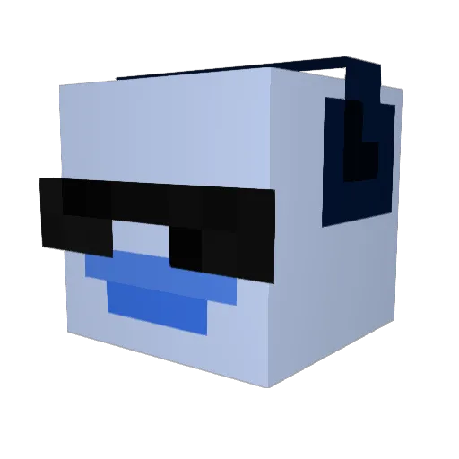 NoMicMute Minecraft avatar head, 3D render