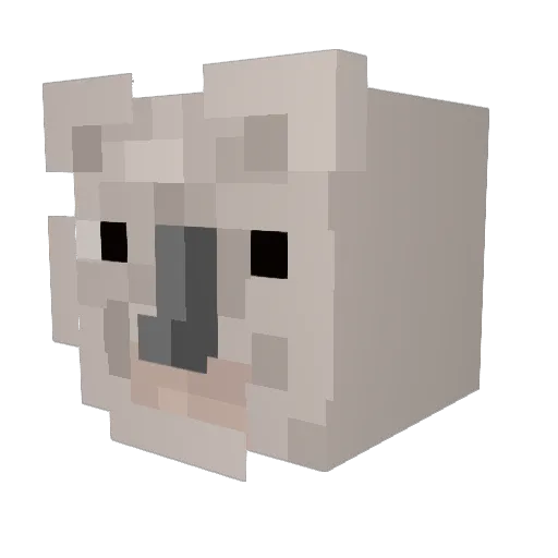 NoMooHyeon Minecraft avatar head, 3D render
