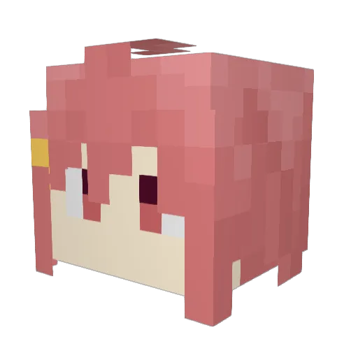 NoMsg Minecraft avatar head, 3D render