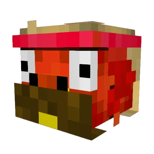 NoMuffins Minecraft avatar head, 3D render