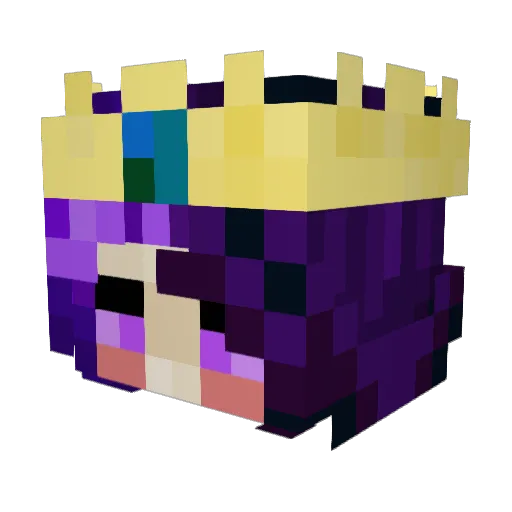 NoNameNoGame Minecraft avatar head, 3D render