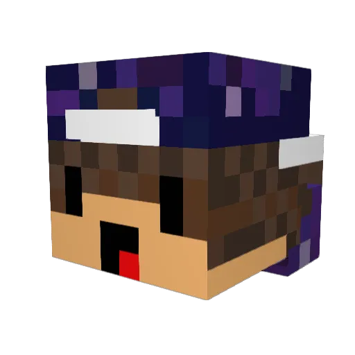 NoOblcGaLeXy Minecraft avatar head, 3D render