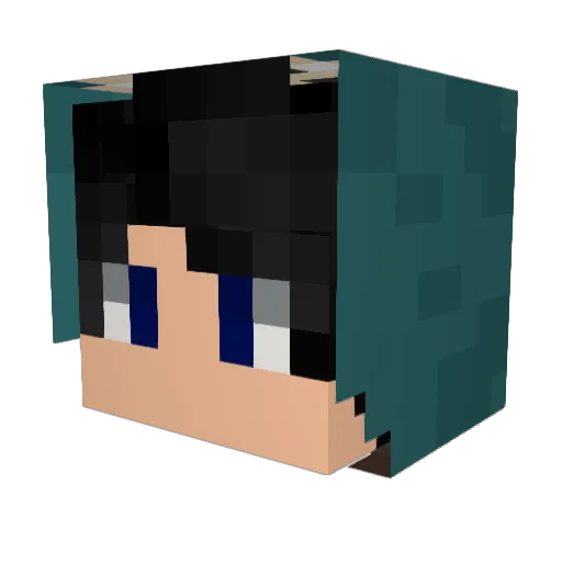 NoOneDG Minecraft avatar head, 3D render