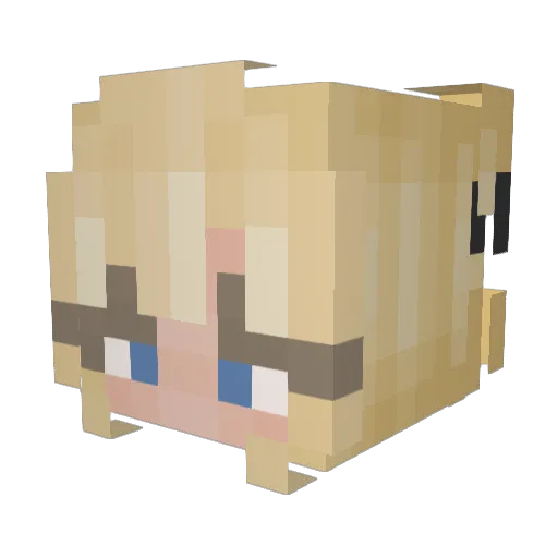 NoOneReal Minecraft avatar head, 3D render