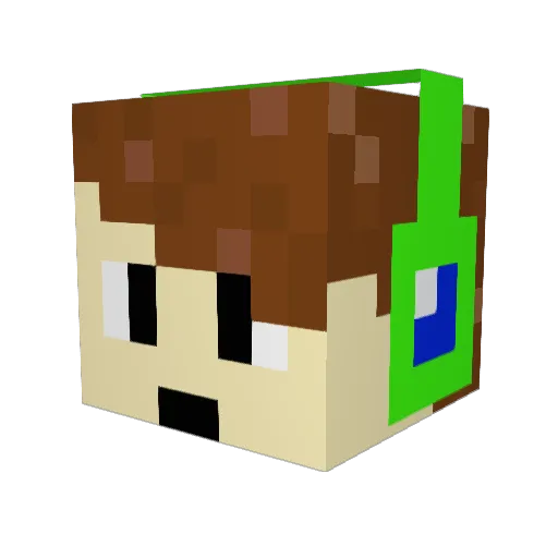 NoPantsChex Minecraft avatar head, 3D render