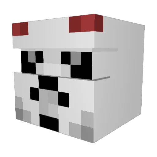 NoProf Minecraft avatar head, 3D render
