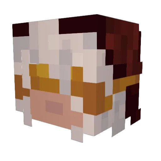 NoRomeLIVE Minecraft avatar head, 3D render