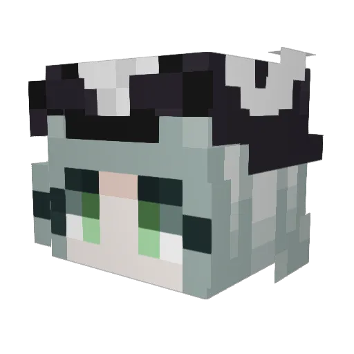 NoRyu3 Minecraft avatar head, 3D render