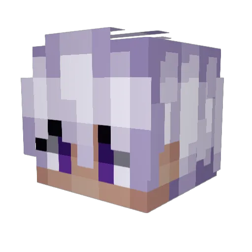 NoSDaemon Minecraft avatar head, 3D render