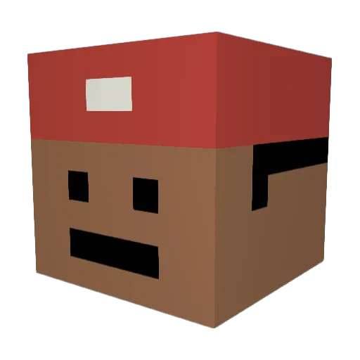 NoSapWocky Minecraft avatar head, 3D render