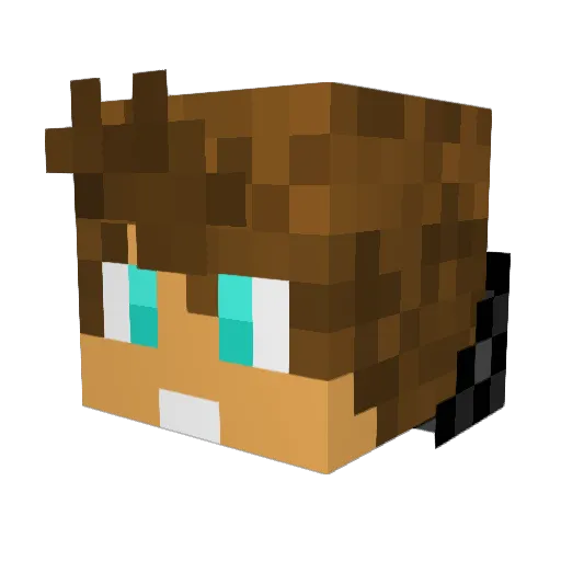 NoScopedJFK Minecraft avatar head, 3D render