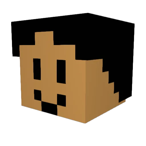 NoScylla Minecraft avatar head, 3D render