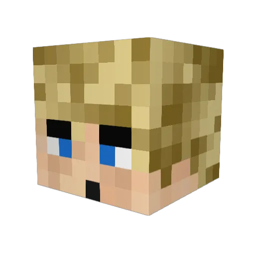 NoShift_YT Minecraft avatar head, 3D render